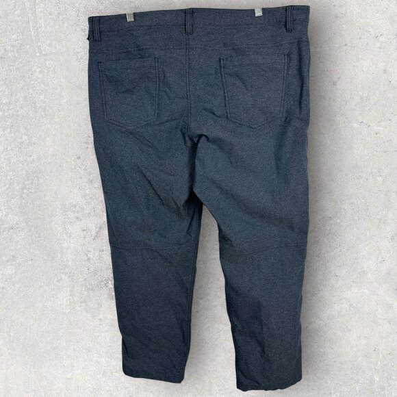 Lululemon Mens ABC Pants Tech Canvas Blue Size 40 Style LM5608S Trousers Denim - Picture 16 of 16